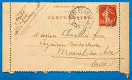 1915 CARTE-LETTRE 76 Le Havre Exp. MOUILLOT Ingénieur De La Cie Asturienne Pour 27 Verneuil - Cartes-lettres