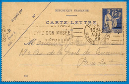 1938 CARTE-LETTRE Type PAIX - (Amour) - Cartes-lettres