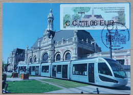 FRANCE (2021) Carte Maximum Card ATM LISA 94 Congres FFAP Valenciennes Gare SNCF, Tramway, Estación Tren,train Station, - 2010-2019