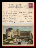 1947 Canada Postcard Chateau Lake Louise Posted To England - Postgeschiedenis