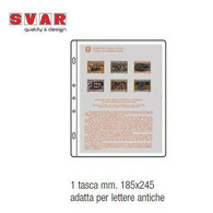 12 SVAR - Pagine Per La Raccolta Dei Bollettini Filatelici E Lettere Antiche - Tutta Trasparente - FOTO COD 27 437 205 - Clear Sleeves
