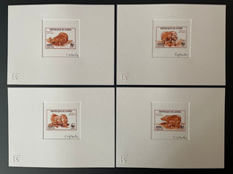 Guinée 2009 Epreuve D'Artiste Artist Proof Mi. 6714 - 6717 WWF Panda Fauna Hylochoerus Rouge Red - Storia Postale