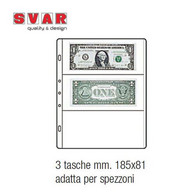13 SVAR - Pagine Per La Raccolta Di Cartamoneta E/o Spezzoni - 3 Tasche Tutte Trasparenti -  FOTO COD 27 421 205 - Schutzhüllen