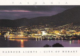 Australia - Postcard  Unused - Harbour Lights - TheCity Of Hobart At Night Bejewelled With Sparkling Lights - Hobart