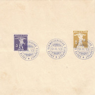 Schweiz 1913 Schleife Streifband 2 Rp. Olivgelb Baer SB33 'ERSTE SCHWEIZERISCHE FLUGPOST 9.III.13' (r244) - Enteros Postales