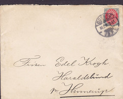 Denmark Brotype Ia ODENSE 1899 Cover Brief HARALDSLUND Pr. HINNERUP (Arr.) SCARCE Cancel !! 8 Øre 2-Colour Franking - Storia Postale