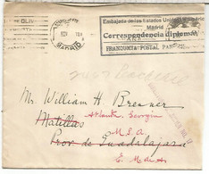 MADRID FRANQUICIA POSTAL PANAMERICANA EMBAJADA ESTADOS UNIDOS REEXPEDIDA - Postage Free