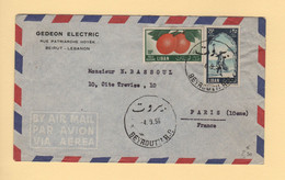 Liban - Beyrouth - 1956 - Par Avion Destination France - Libano