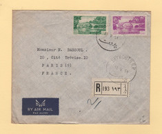 Liban - Beyrouth - 1951 - Recommande Par Avion Destination France - Libanon