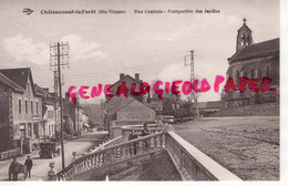 87 - CHATEAUNEUF LA FORET - RUE CENTRALE PERSPECTIVE DES JARDINS - EDITEUR SOUMAGNAS - Chateauneuf La Foret