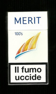 Tabacco Pacchetto Di Sigarette Italia - Merit 2 100'S Da 20 Pezzi - Vuoto - Etuis à Cigarettes Vides