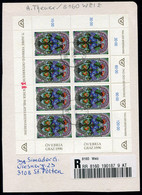 AUSTRIA 1996 Stamp Day Sheetlet,postally Used On Registered Card.  Michel 2187 Kb - Blocs & Hojas