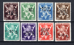 724oo/724vv MNH** 1946 - Heraldieke Leeuw België - Belgique - 1946 -10%