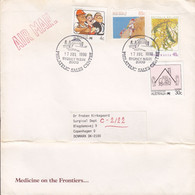 Australia Medicine On The Frontiers... PHILATELIC SALES CENTRE SYDNEY 1990 Cover Brief COPENHAGEN Denmark Rock Climbing - Cartas & Documentos