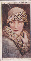8 Bebe Daniels  - Cinema Stars 1928 - Wills Cigarette Card - Wills