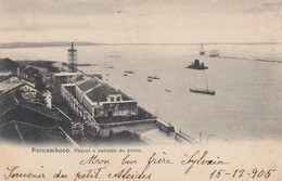 Brésil - Phare - Pernambuco -  Le Phare - Circulée 15/12/1905 + Cachet Maritime - Lighthouses