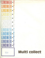Lindner - Feuilles MULTI-COLLECT à 4 Bandes Fond Noir REF. 1319 (paquet De 10) - A Bandes