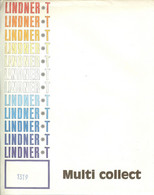 Lindner - Feuilles MULTI-COLLECT à 4 Bandes Fond Noir REF. 1319 (paquet De 10) - For Stockbook