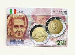 CARTE DE COLLECTION SANS PIECE ITALIE EUROSYMBOLS INSTITUTE ESI ID CARD MILLESIME 2020. - Italy