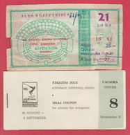 Budapest 1966 -  VIII Atlétikai E.B.- Entry Ticket / Meal Coupon For Athletic Fan Delegation (always See Reverse ) - Tickets - Vouchers