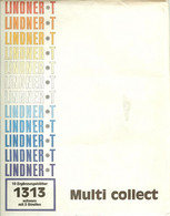 Lindner - Feuilles MULTI-COLLECT à 3 Bandes Fond Noir REF. 1313 (paquet De 10) - Für Klemmbinder