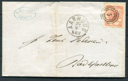 1879 Denmark Aarhuus 4 Sk Large Oval Entire - Storia Postale