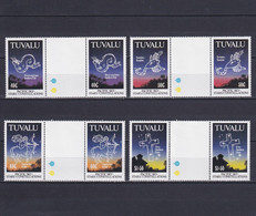 TUVALU 1992, Mi# 607-610, Gutter Pairs, Space, Astrology, MNH - Tuvalu