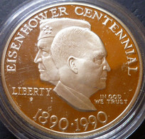 Stati Uniti D'America - 1 $ 1990 - Centenario Della Nascita Di Eisenhower -  KM# 227 - Gedenkmünzen