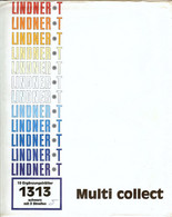 Lindner - Feuilles MULTI-COLLECT à 3 Bandes Fond Noir REF. 1313 (paquet Entamé Avec 3 Feuilles) - A Nastro