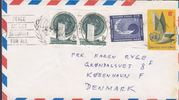 United Nations - New York Uprated Postal Stationery Entier NEW YORK 1954 KØBENHAVN Denmark - Briefe U. Dokumente