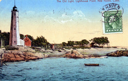 CPA -  NEW  HAVEN - Conn. - The Old Light,  Lighthouse Point - - New Haven