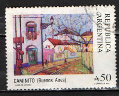 ARGENTINA - 1988 - TERRITORIO DI BUENOS AIRES - DIPINTO DI JOSE CANNELLA - USATO - Gebraucht