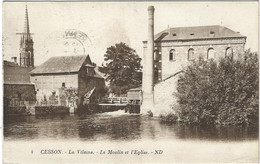 77  Cesson  - La Vilaine - Le Moulin Et L'eglise - Cesson