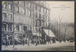 Paris - CPA - 5 Eme Arr - Boulevard Saint - Michel - Avec Cachet Librairie Moderne ( Dos ) - 1912 - BE - - Arrondissement: 05