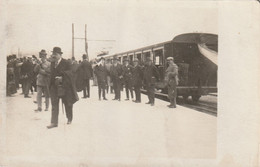 Superbagneres Fevrier 1923  Le Train A La Gare  Carte Photo - Superbagneres