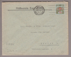CH Portofreiheit 1925-03-16 Zürich Brief Mit Zu#5 10Rp. Kl#357 Hülfsverein Enge B.Zürich - Portofreiheit