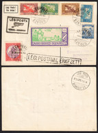 BRIDGE Tisza Shepherd AERO SZEGED Airplane Biplane Hungary Icarus 1925 Par Avion Air Mail LABEL CINDERELLA VIGNETTE - Lettres & Documents