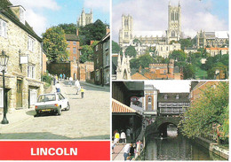 SCENES FROM AROUND LINCOLN, LINCOLN, ENGLAND. UNUSED POSTCARD Ak9 - Lincoln