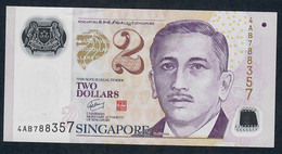 SINGAPORE P46d 2 DOLLARS 2005 #4AB   VF NO P.h. - Singapore