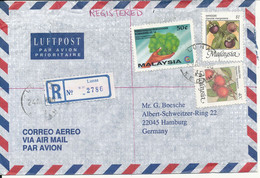 Malaysia Kelantan Registered Air Mail Cover Sent To Germany Lunas 24-4-1996 - Malaysia (1964-...)