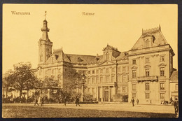 C 1905 Warsaw Town Hall. Poland. Warszawa Ratusz. Unused Real Photo Postcard. Publ. A.J.Ostrowskiego, Łódź-Warszawa - Poland