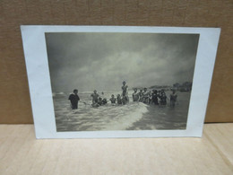 BERCK (62) Carte Photo Groupe De Baigneurs Belle Animation - Berck