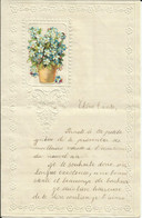 Découpis De Fleurs Sur Lettre Gaufrée De Monthiers En 1909 , Voir Scans , µ - Flowers