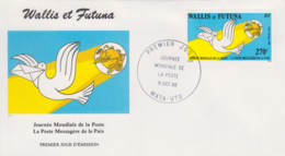 Enveloppe  FDC  1er  Jour    WALLIS  ET  FUTUNA     Journée  Mondiale  De  La   Poste    198 - FDC