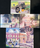 MACAU 1998 SECURITY FORCES DAY COMMEMORATIVE POSTAL STATIONERY CARDS SET OF 5 WITH 1ST DAY CANCELATION - Ganzsachen