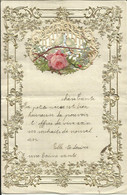 Découpis De Fleurs Sur Lettre Avec Gaufrée Avec Dorure De Monthiers En 1909 , Voir Scans , µ - Bloemen