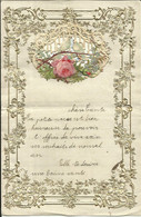 Découpis De Fleurs Sur Lettre Avec Gaufrée Avec Dorure De Monthiers En 1909 , Voir Scans , µ - Fleurs