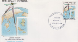 Enveloppe  FDC  1er  Jour    WALLIS  ET  FUTUNA     Journée  Mondiale  Des  Télécommunications    1989 - FDC