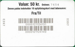 Faroe - Plain Hard Plastic GSM Refill 50Kr, Used - Isole Faroe