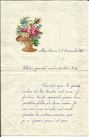 Découpis De Fleurs Sur Lettre Gaufrée , Voir Scans , µ - Flowers